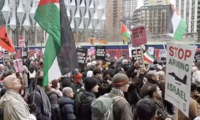 Iranians gather outside Downing Street protesting Iran War