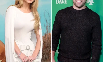 Sydney Sweeney Seen on Scooter Brauns Shoulders at Stagecoach