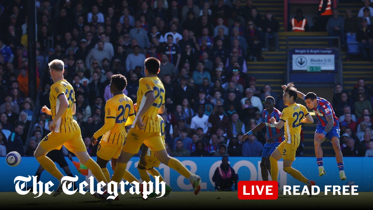 Nine-man Crystal Palace hold off Brighton in chaotic victory