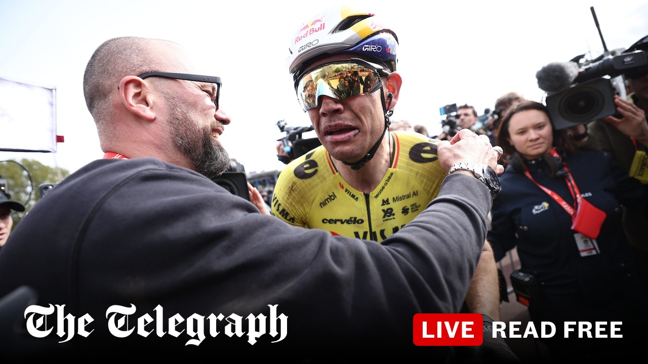 Wout van Aert wins Paris-Roubaix, stopping Tadej Pogacar from making history