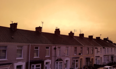 A row of terraced houses in England in foggy conditions. Rachel Reeves is considering acting "amid growing alarm in government about the impact of the Iran war on voters’ budgets," the Guardian reported on Monday 27 April 2026
