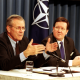 Lord Robertson with US Secretary of Defense Donald Rumsfeld at the Pentagon (2001)
