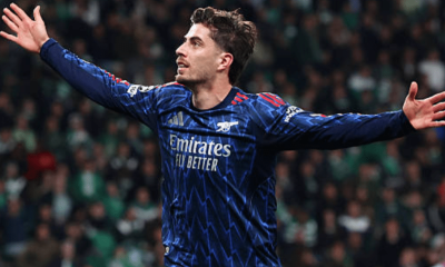 Arsenal beat Sporting Lisbon 1-0 in first of CL tie