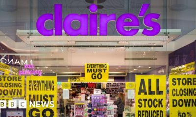 Claire's closes all 154 stores in UK and Ireland with loss of 1,300 jobs