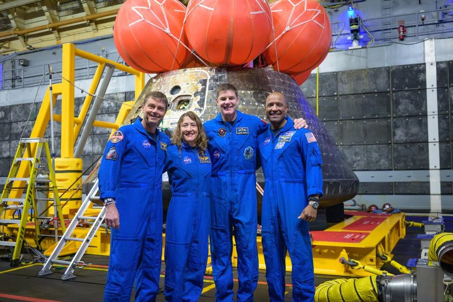 Artemis II Crew Poses with Orion 'Integrity' in Viral Post-Splashdown