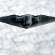 The B-2 Spirit stealth bomber flies over the Missouri Sky after taking off from the Whiteman Air Force Base in Johnson County, Missouri.