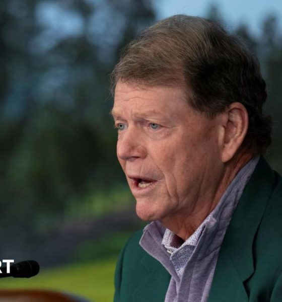 Tom Watson speaks at a 2026 Masters news conference