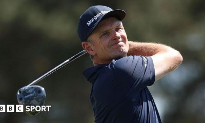 Justin Rose tees off