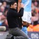 Mikel Arteta on touchline