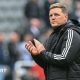 Eddie Howe applauds supporters after Newcastle United's game against Sunderland at St James' Park