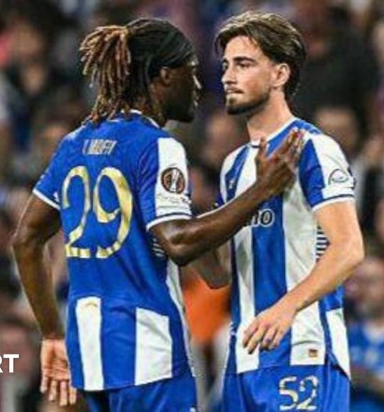 Martim Fernandes is consoled by Terem Moffi