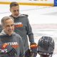 Mark Carney and Alexander Stubb share friendly hockey match
