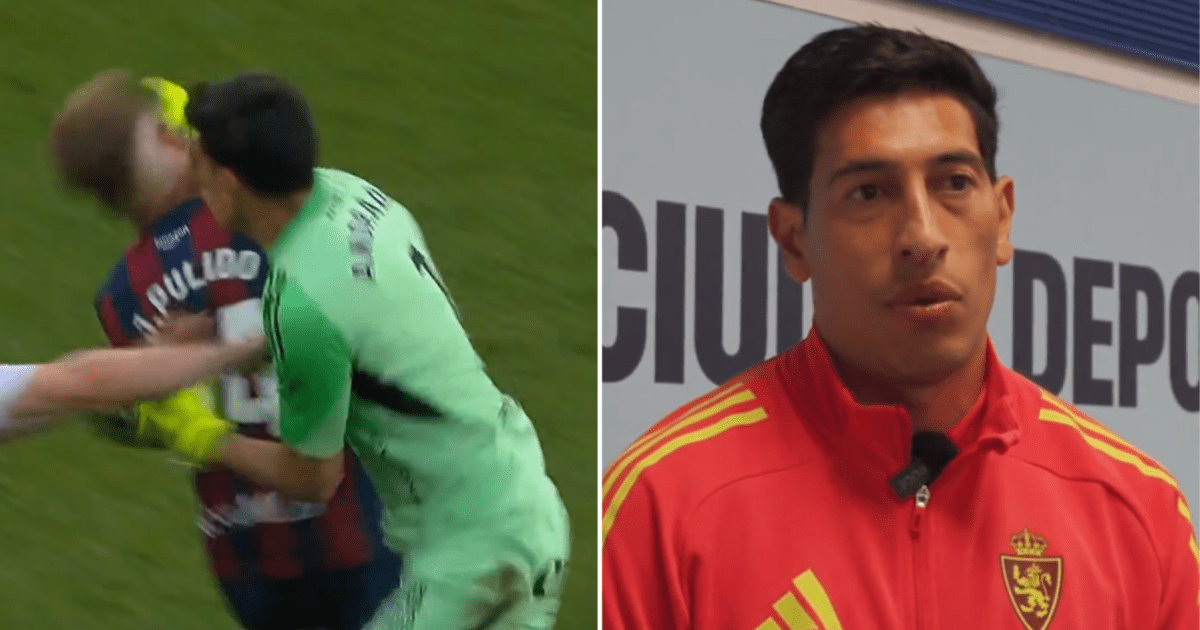 Goalkeeper issues grovelling statement after punching opponent in shocking scenes | Football