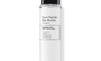 bottle reads THE 6 PEPTIDE SKIN BOOSTER