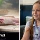 Girl describes finding rare Mexican axolotl in Wales