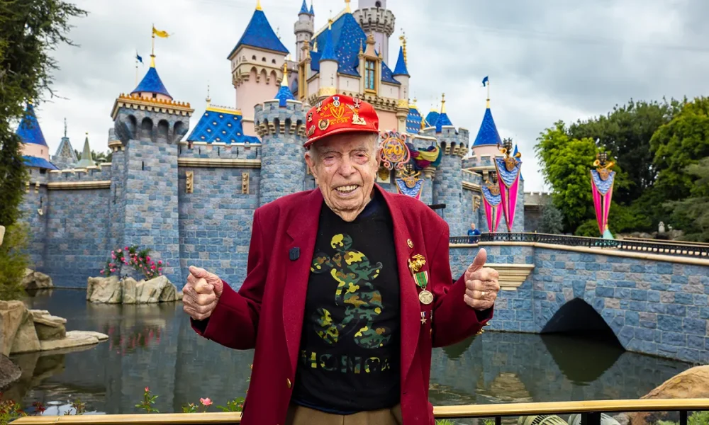 Disneyland honors 100-year-old WWII vet who witnessed Iwo Jima flag raising