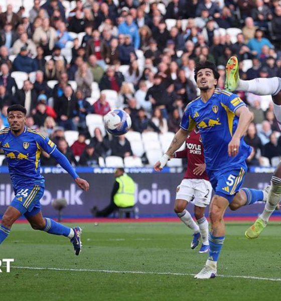 Axel Disasi equalises for West Ham against Leeds in stoppage time