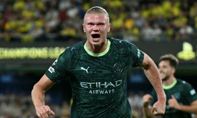 Nicolas Jackson celebrates his goal for Chelsea against Brentford in the Premier League