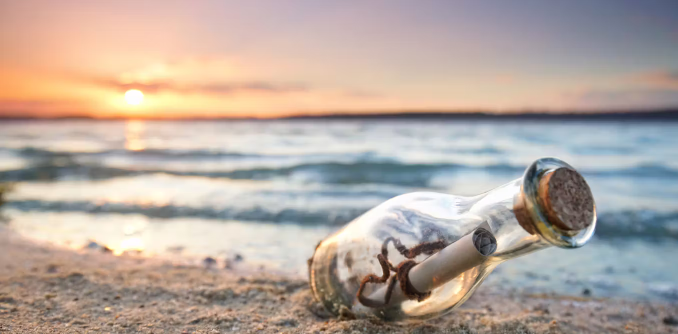 What is the chance of a message in a bottle being found?