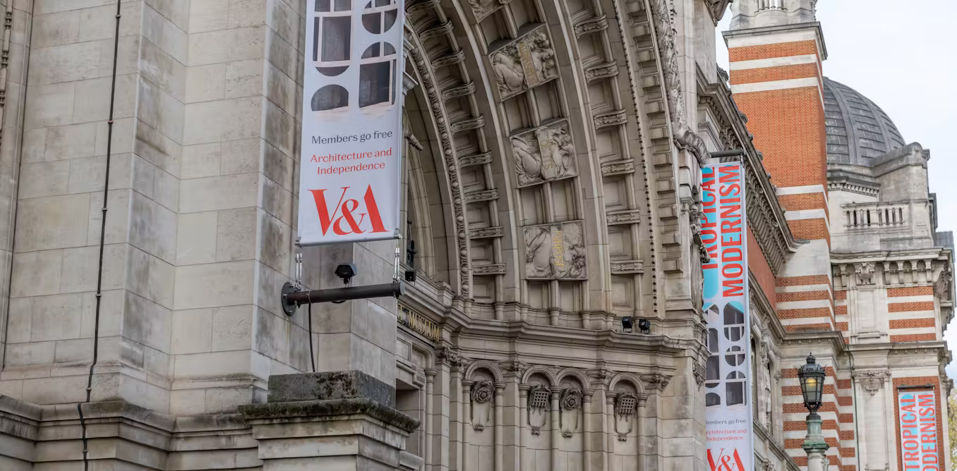 The V&A catalogue row shows China’s censorship now travels through cultural supply chains