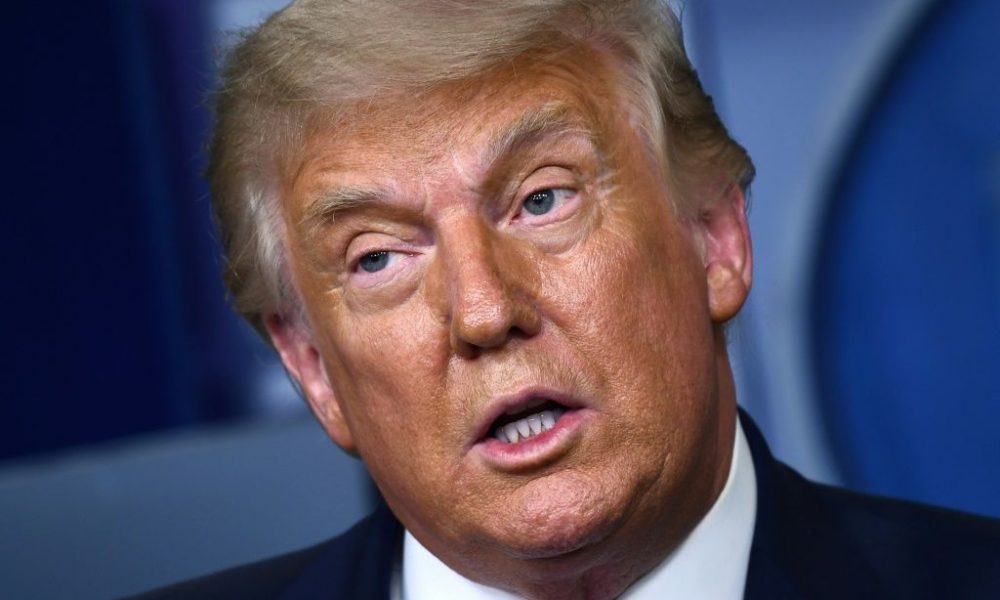 Former US president Donald Trump, who remains the most influential figure within the Republican Party, saw his Facebook ban upheld by the social media giant's oversight boardspeaks during a press briefing in the James S. Brady Press Briefing Room at the