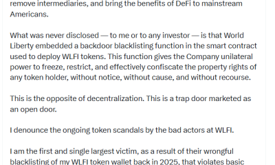 Justin Sun Sues World Liberty Financial Over WLFI Crypto Token Freeze