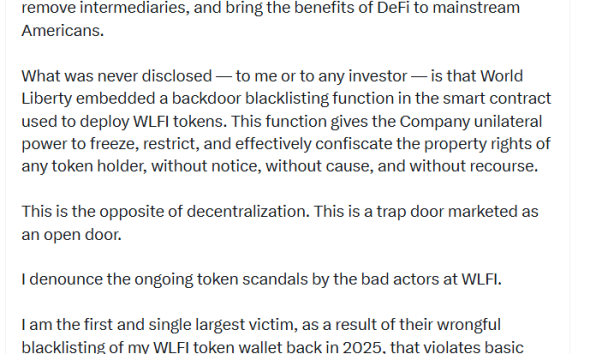 Justin Sun Sues World Liberty Financial Over WLFI Crypto Token Freeze