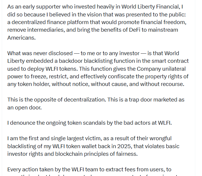 Justin Sun Sues World Liberty Financial Over WLFI Crypto Token Freeze