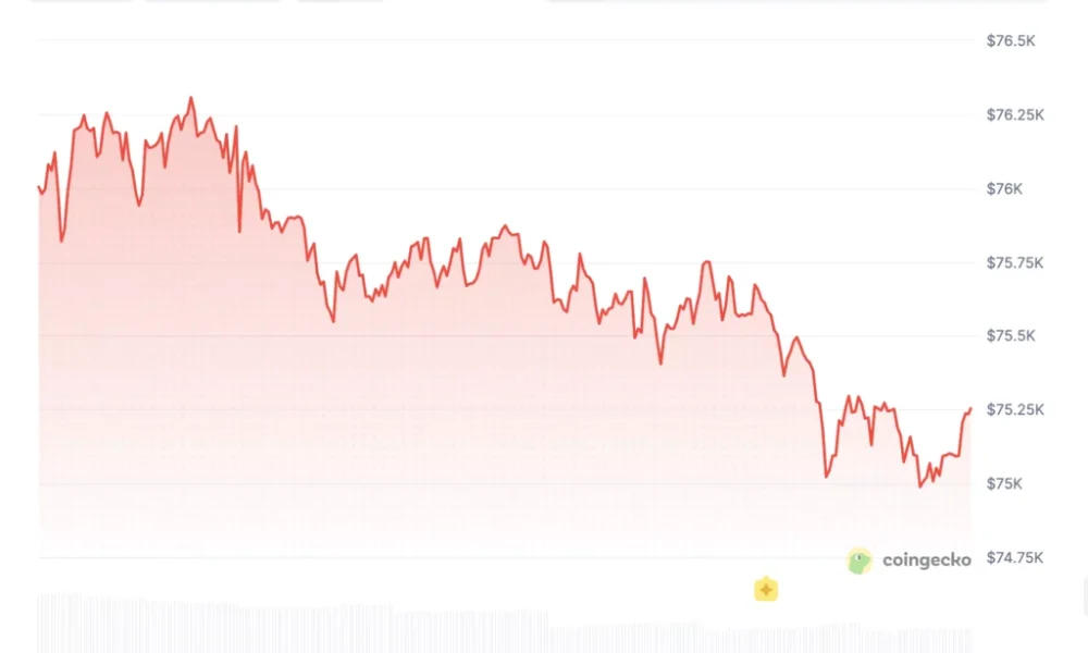 Bitcoin price chart | Source: CoinGecko