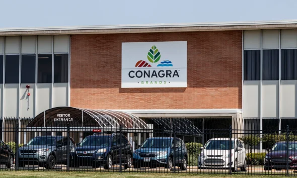 ConAgra Brands manufacturing plant. ConAgra makes over 60 brands of food including Chef Boyardee, Jiffy Pop and Slim Jim II