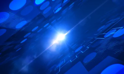 Speed tunnel digital technology abstract background