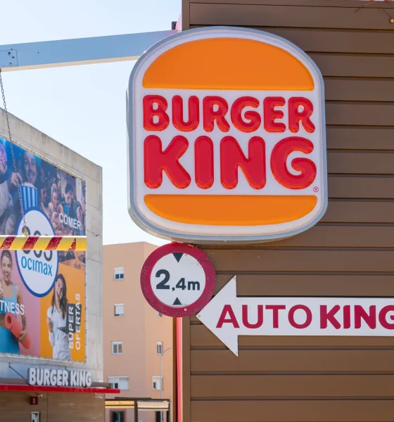 Advertising poster of the American multinational fast food company, Burger King. Palma de Mallorca, Spain