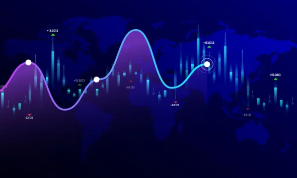 financial graph technology stock trading market trading