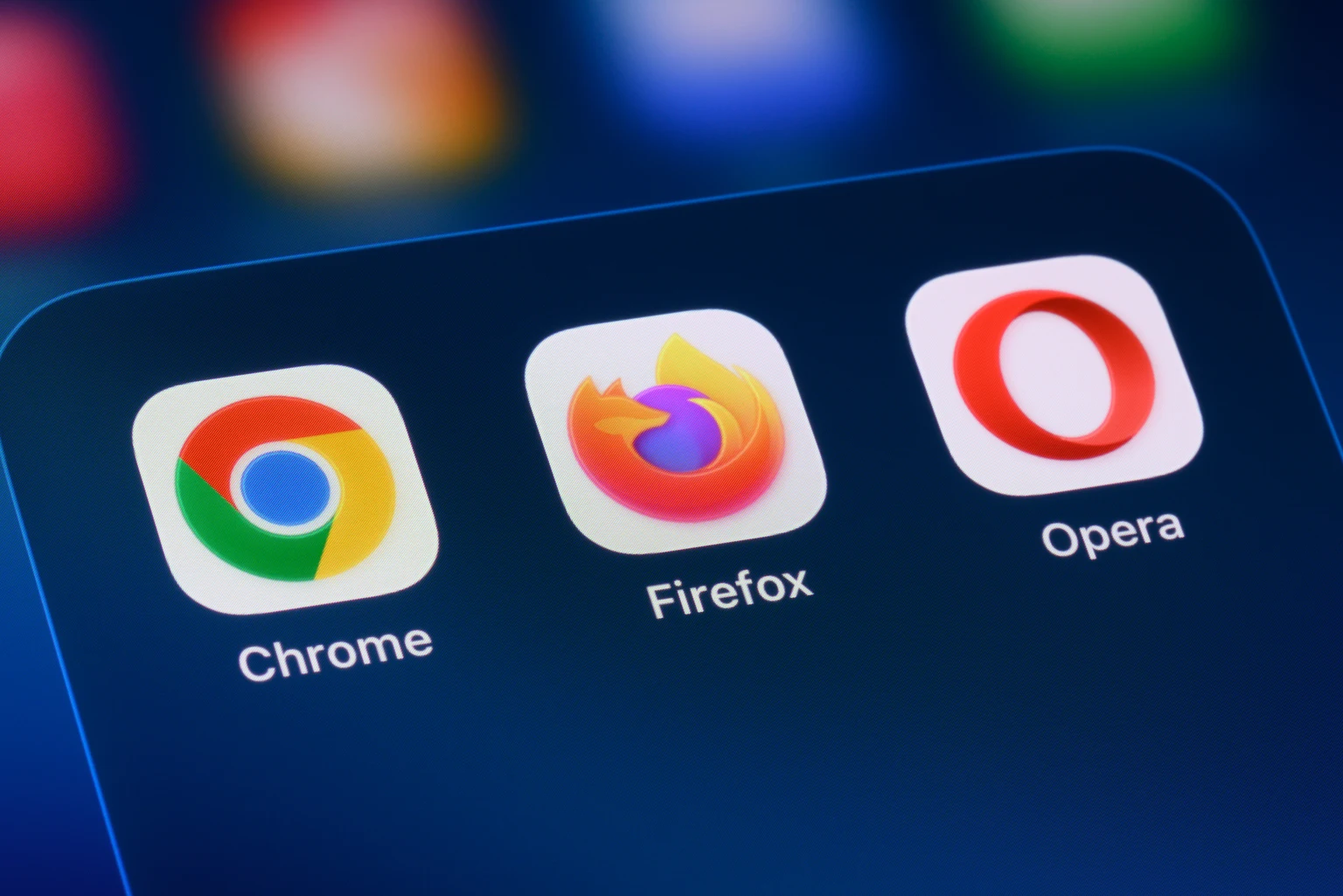 Google Chrome, Firefox and Opera on iPhone