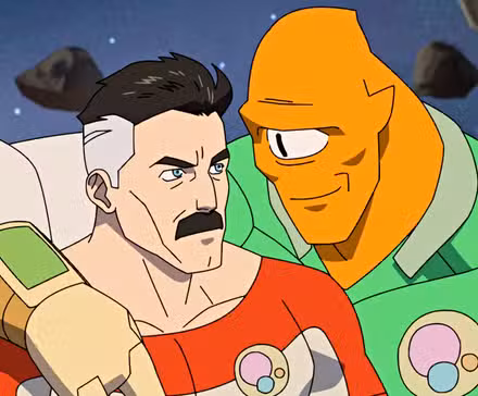 Omni-Man and Allen the Alien in Invincible Season 4