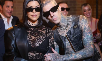 Kourtney Kardashian and Travis Barker at fashion show