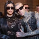 Kourtney Kardashian and Travis Barker at fashion show