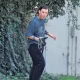 Gavin Rossale is seen in the park whilst out in Studio City