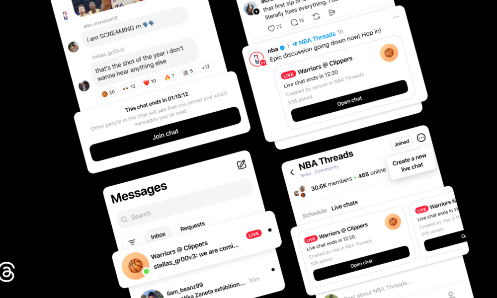 Meta Threads Live Chats