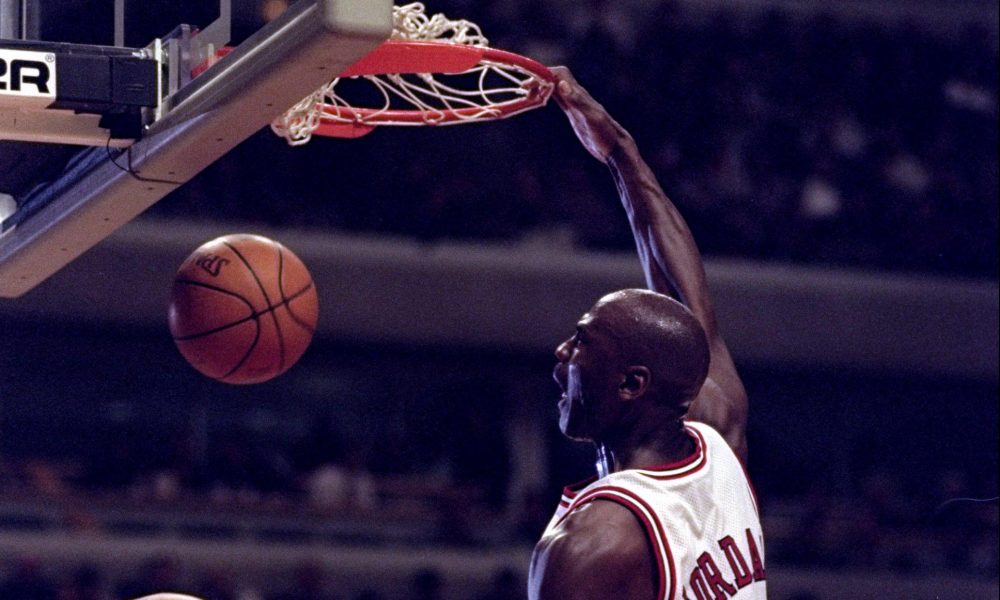 LeBron James #23 of the Los Angeles Lakers talks with a teammate during a game against the Chicago Bulls at the United Center on March 12, 2019 in Chicago, Illinois.