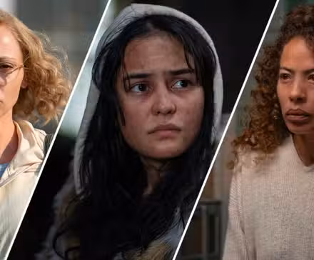 Misty Quigley, Lottie Matthews, and Taissa Turner in Yellowjackets