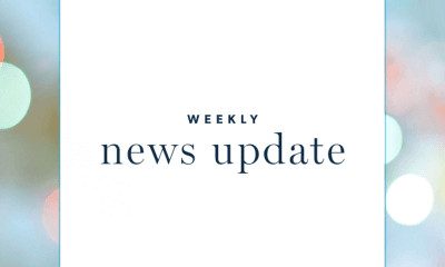 Weekly news update on a bubble background.