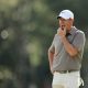Northern Ireland's Rory McIlroy reacts on the way to an even par 72 in the first round of the Masters at Augusta National