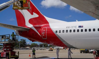 Qantas begins preparing and equipping planes for return of international flights in Sydney