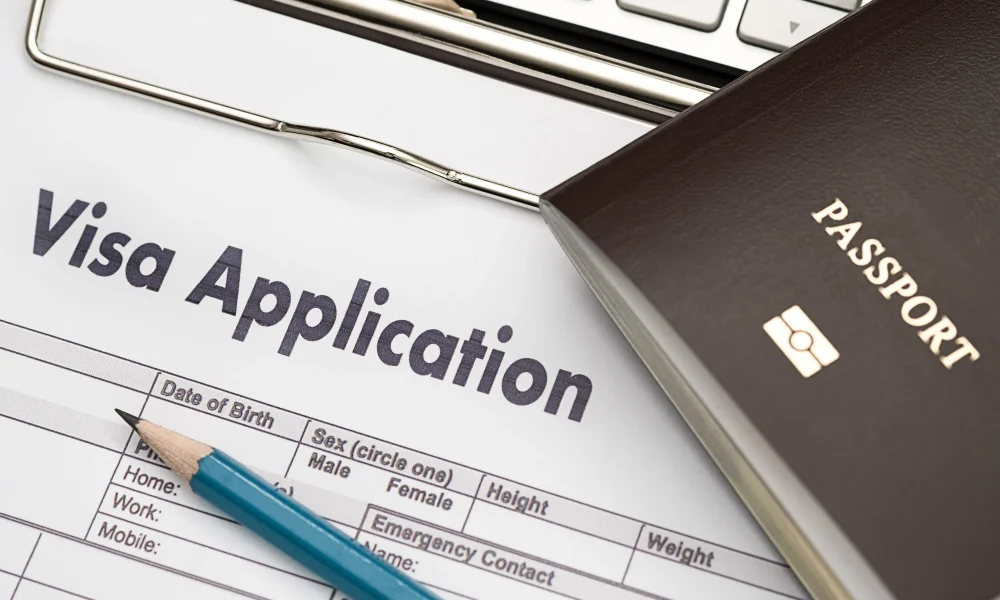 Visa,Application,Form,To,Travel,Immigration,A,Document,Money,For