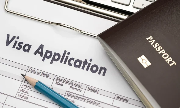 Visa,Application,Form,To,Travel,Immigration,A,Document,Money,For