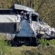 The damaged high-speed train. Pic: Reuters