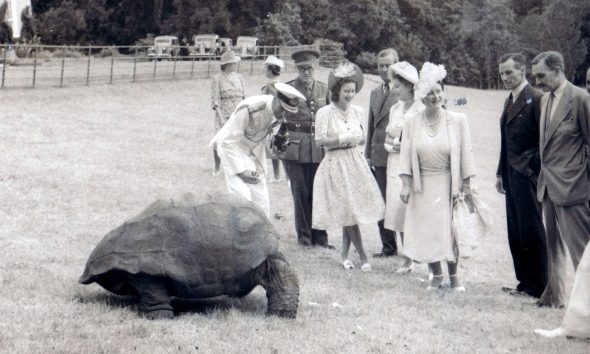King George VI, the then Queen and Princess Elizabeth, alongside Princess Margaret, all met Jonathan in 1947. Pic: PA