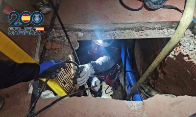 The tunnel was used to bring tons of hashish from Morocco into Spain. Pic: Spanish Police/Reuters