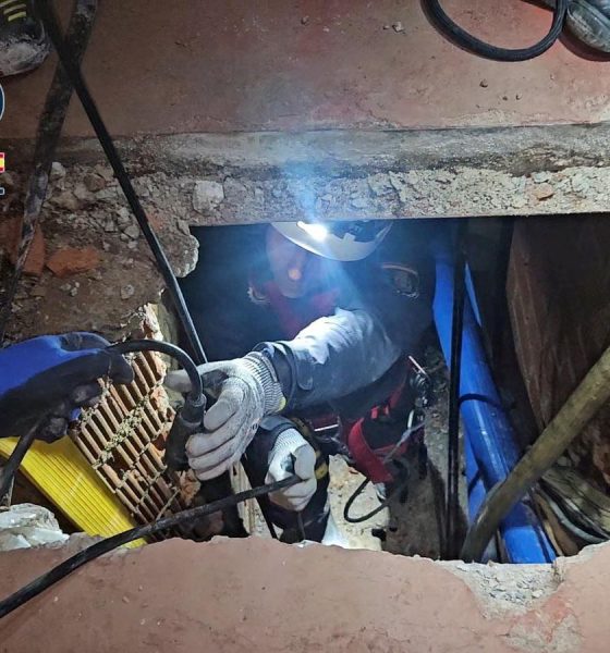 The tunnel was used to bring tons of hashish from Morocco into Spain. Pic: Spanish Police/Reuters